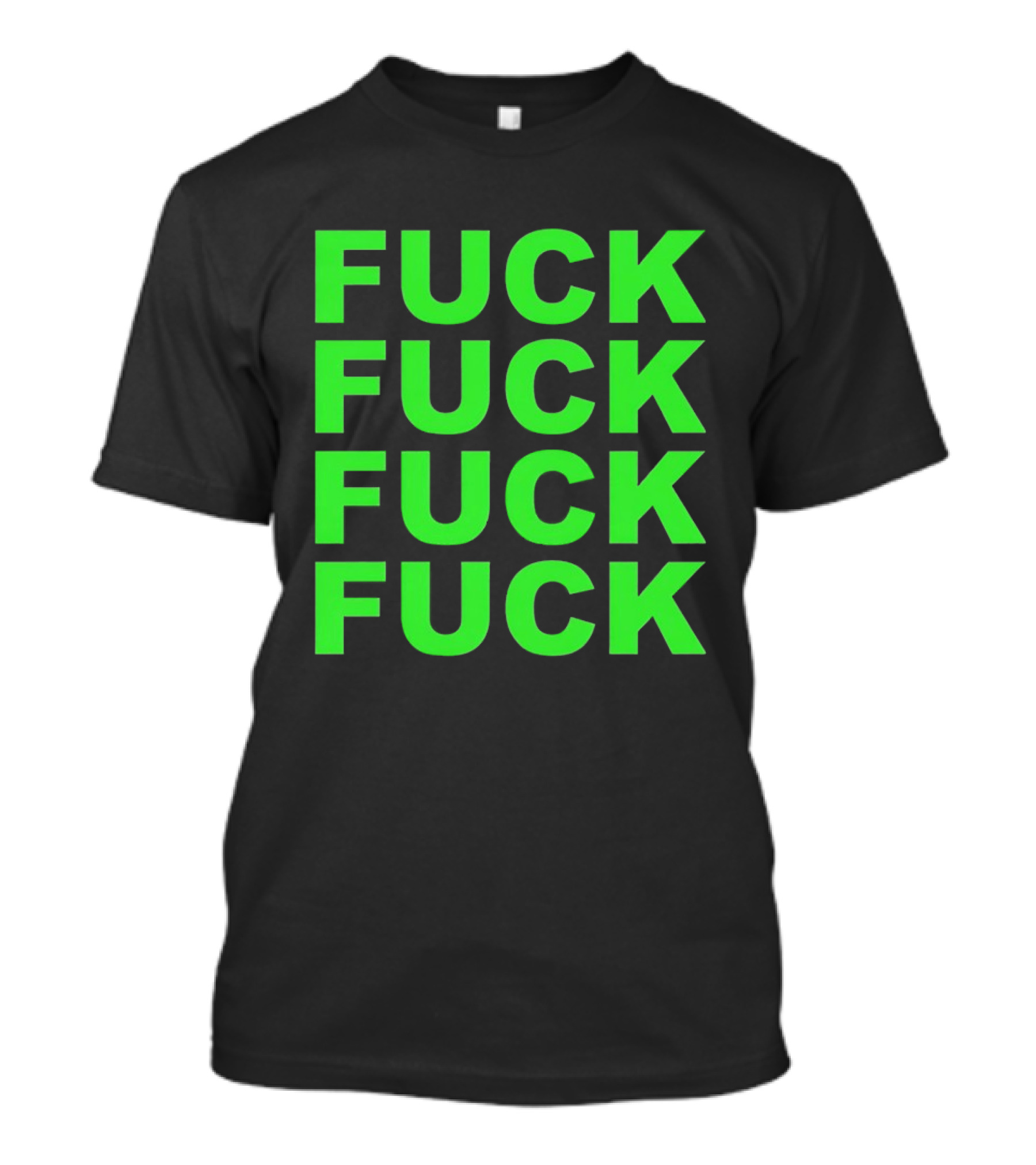 F<strong>* F</strong>* F<strong>* F</strong>* Repeated Bold Neon Green T-Shirt