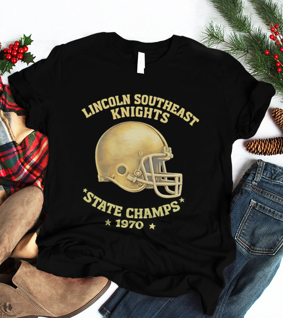 Lincoln Southeast Knights State Champs 1970 Helmet T-Shirt