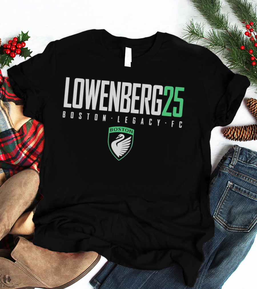 Lowenberg25 Boston Legacy FC Sophia Lowenberg Crest Swan T-Shirt