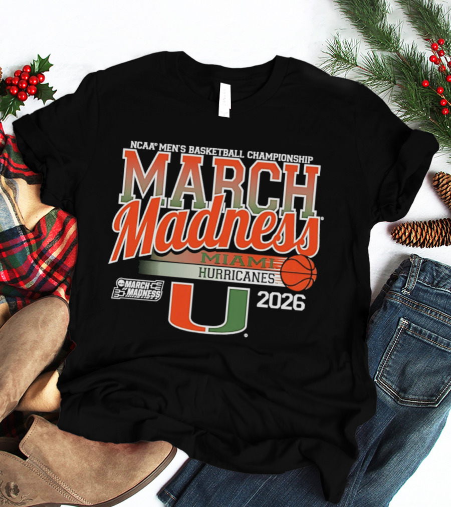 NCAA Men's Basketball Championship March Madness Miami Hurricanes 2026 T-Shirt