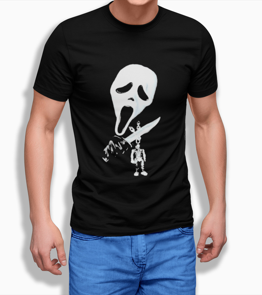 Don Toliver Scream Cactus Jack Favorite Scary Movie Ghostface Knife Skeleton Collaboration T-Shirt