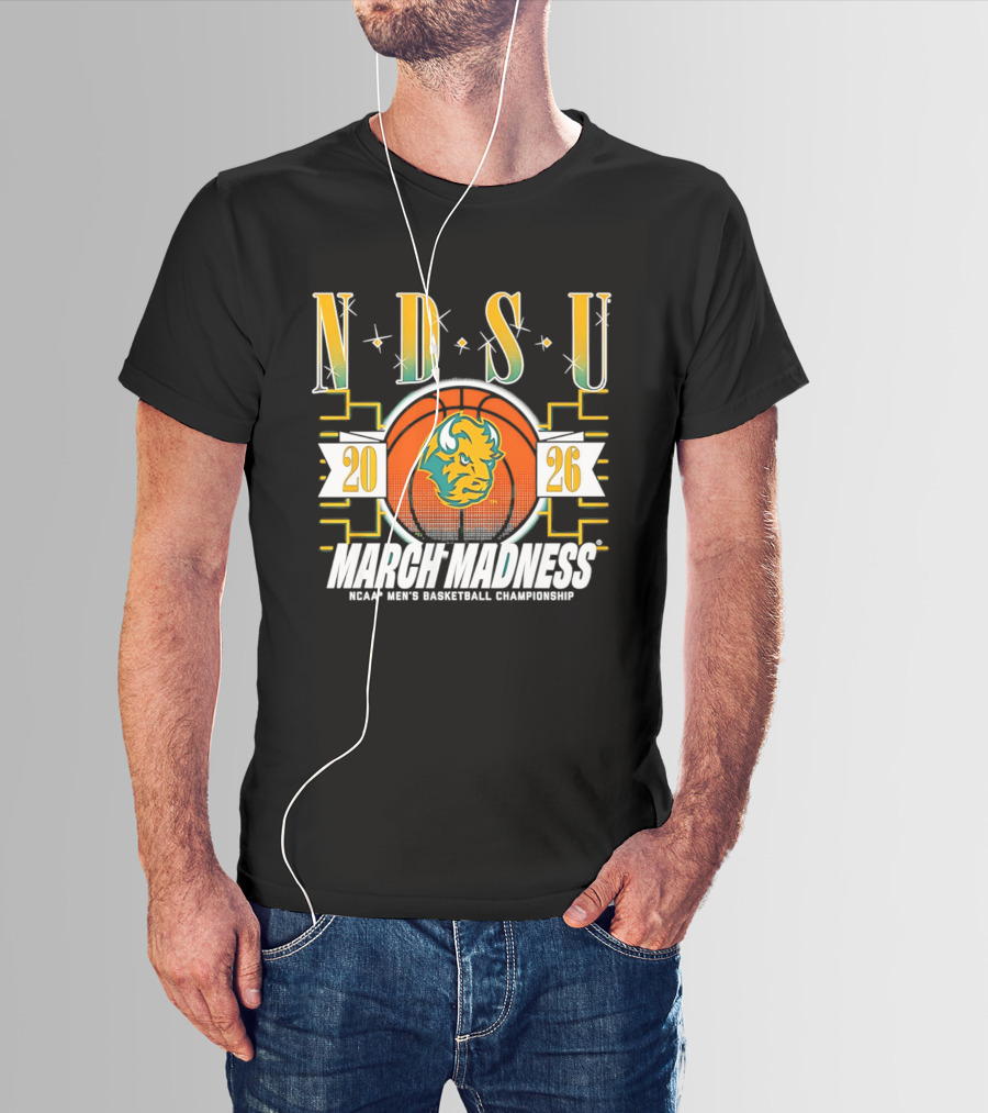 NDSU Bison 2026 March Madness NCAA Men's Basketball Championship T-Shirt