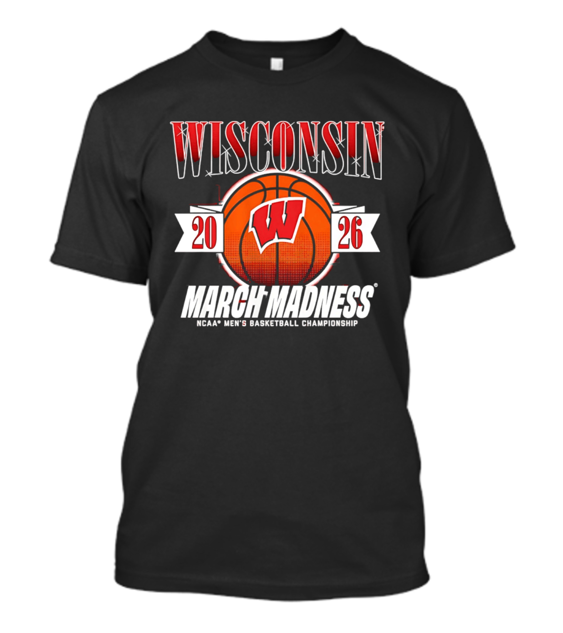 Wisconsin Badgers 2026 March Madness NCAA Men's Basketball Championship T-Shirt