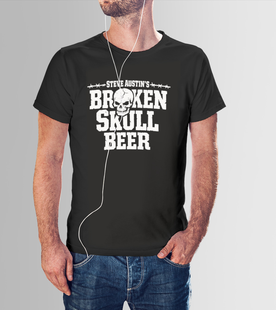 Steve Austin's Broken Skull Beer Retro Skull T-Shirt