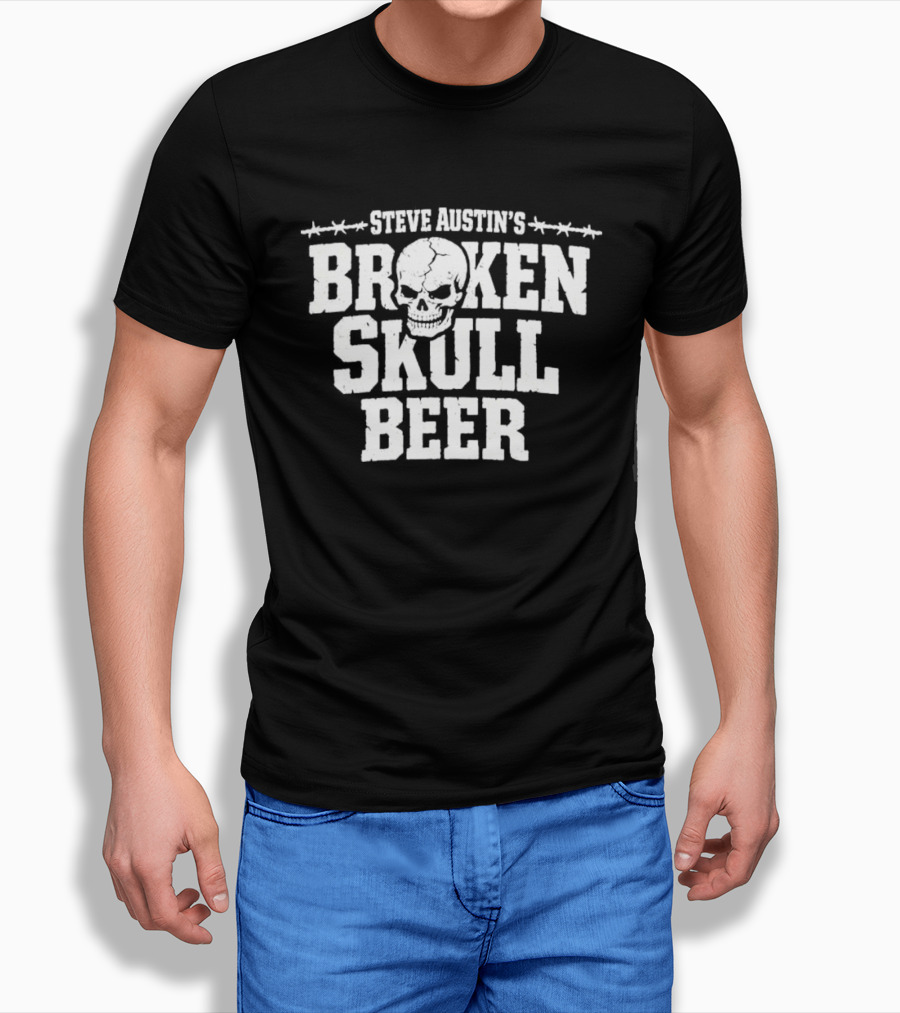 Steve Austin's Broken Skull Beer Retro Skull T-Shirt