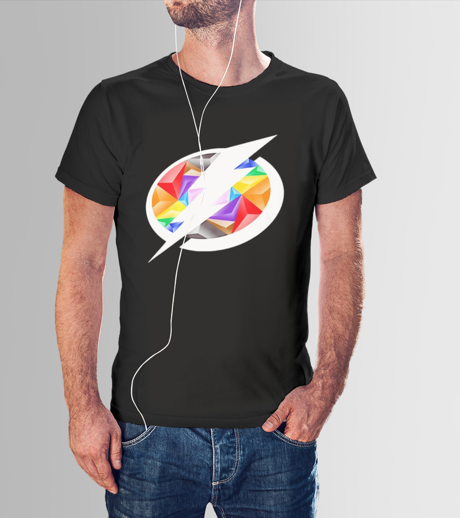 Tampa Bay Lightning Rainbow Pride Lightning Bolt T-Shirt