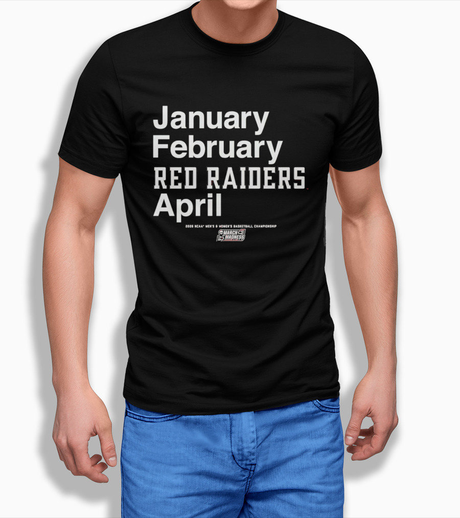 Texas Tech Red Raiders 2026 NCAA Basketball Championship March Madness T-Shirt