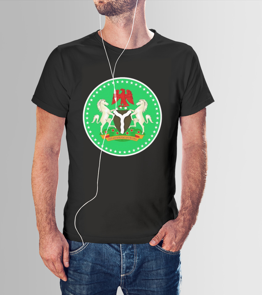 Unity Faith Peace Progress Nigeria National Coat Of Arms T-Shirt