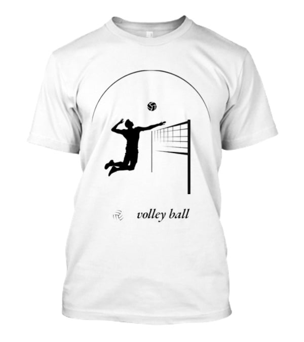 Volleyball Player Jumping To Spike Under Rising Sun T-Shirt