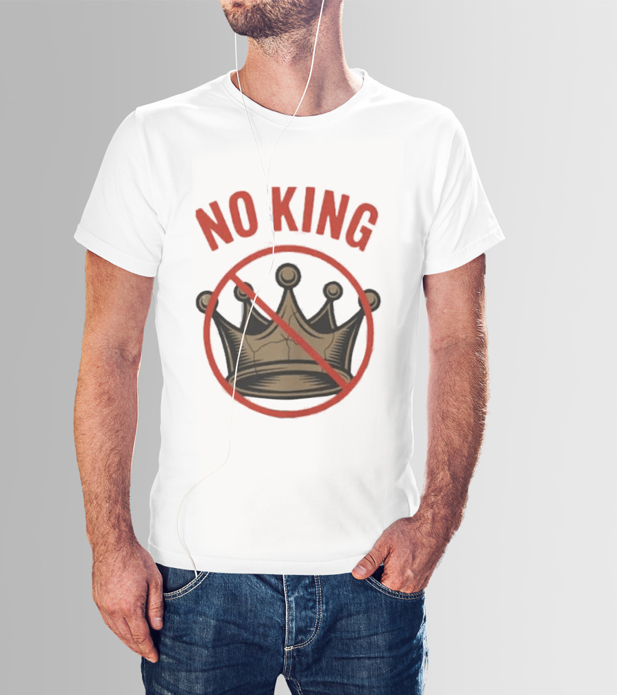 No King Anti Trump Crown Protest T-Shirt