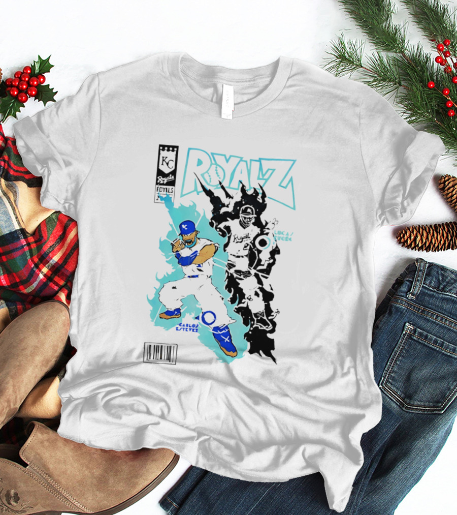 KC Royals Estévez Erceg Royalz Cartoon Baseball T-Shirt