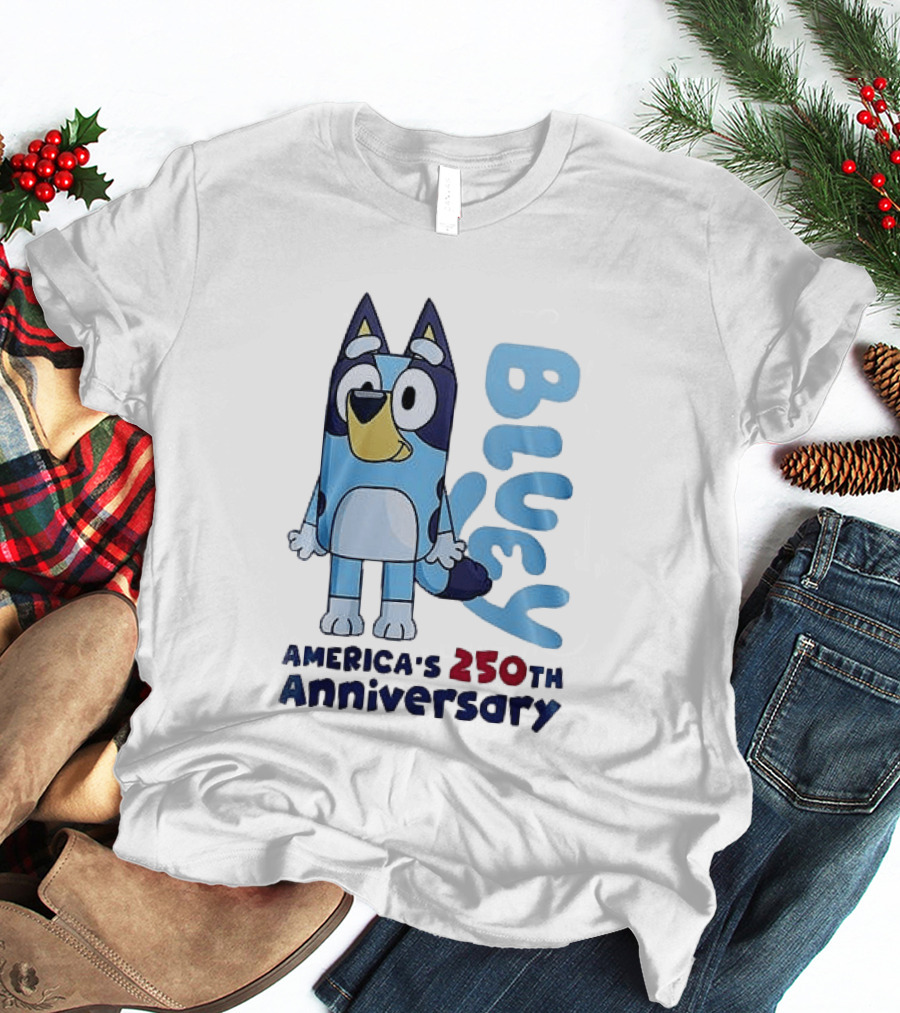 Bluey America's 250th Anniversary Celebrating Little Moments Big Freedom T-Shirt