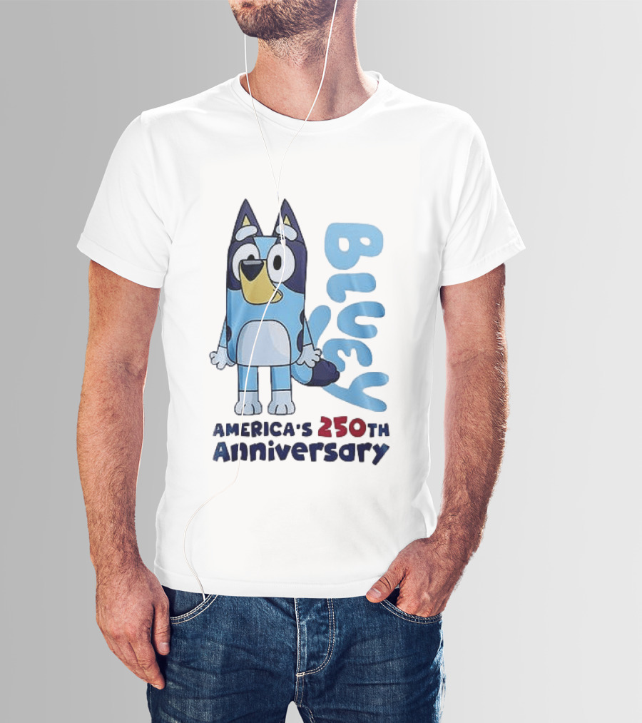 Bluey America's 250th Anniversary Celebrating Little Moments Big Freedom T-Shirt