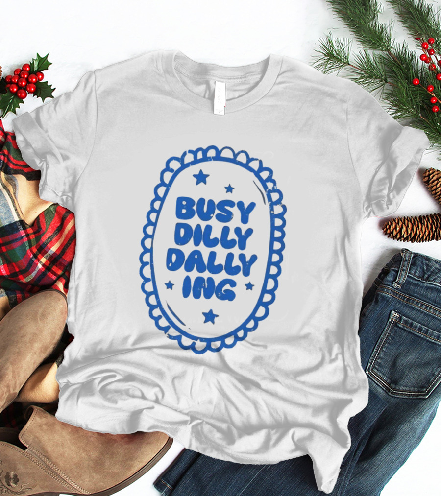 Busy Dilly Dally Inc Stars Oval Frame T-Shirt
