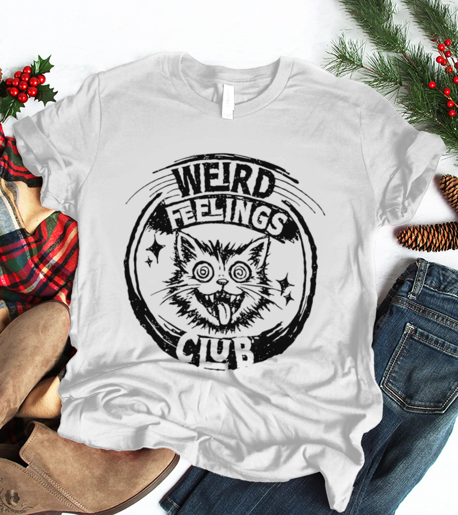 Weird Feelings Club Cat Eyes And Stars T-Shirt