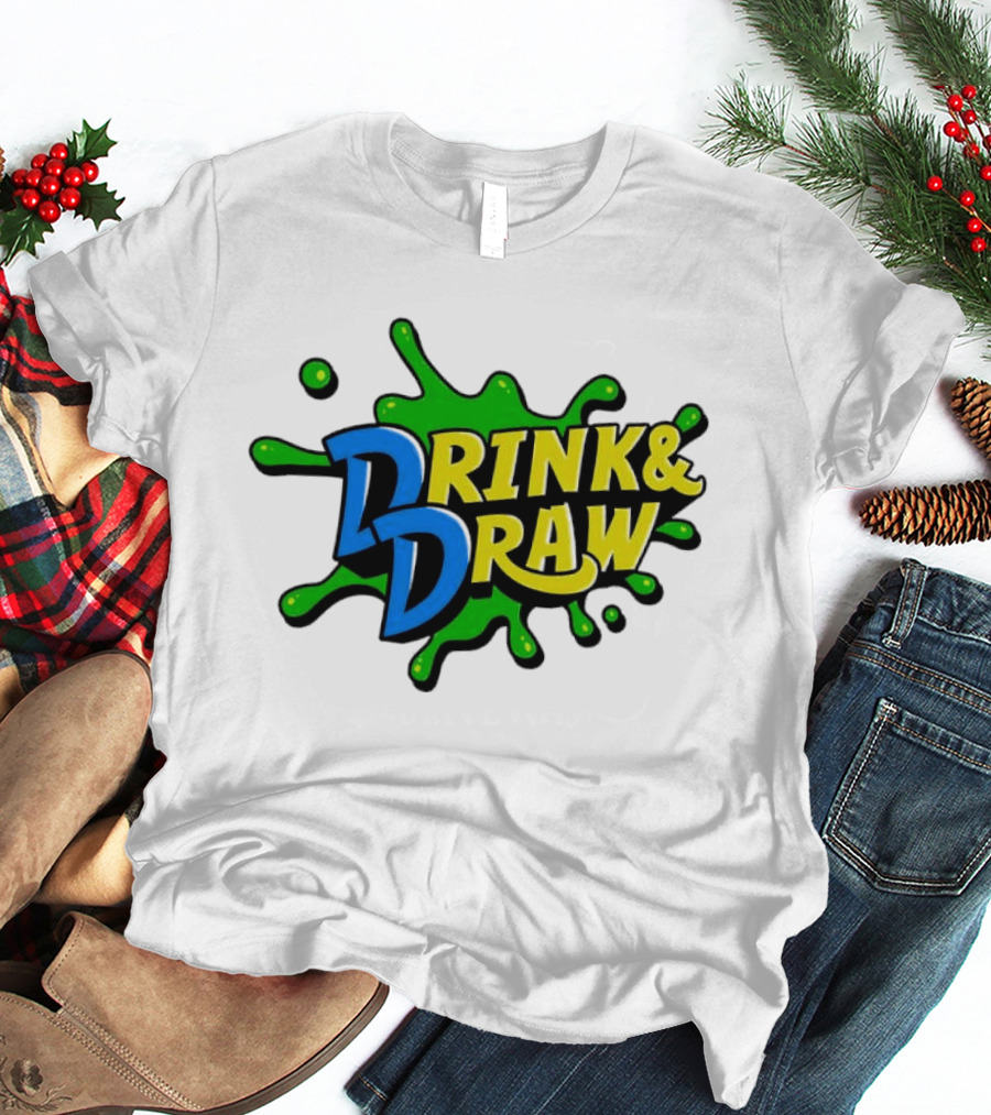 Drink And Draw Splatter Art Event T-Shirt