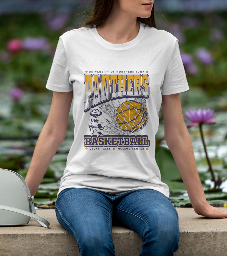 University Of Northern Iowa Panthers Basketball Cedar Falls McLeod Center UNI Panthers T-Shirt