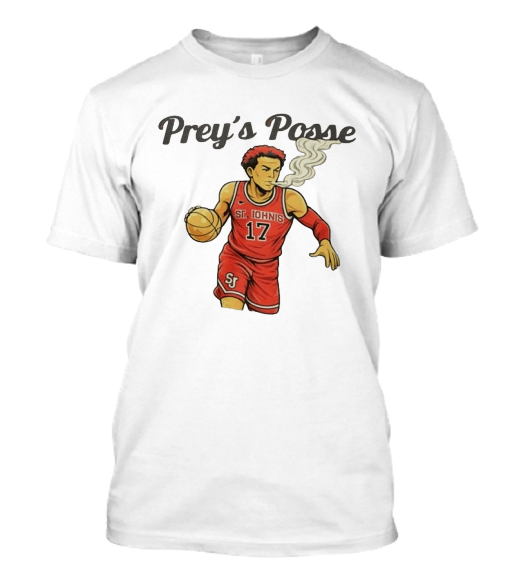 Prey's Posse St. John's Basketball 17 Smoky Dunk T-Shirt