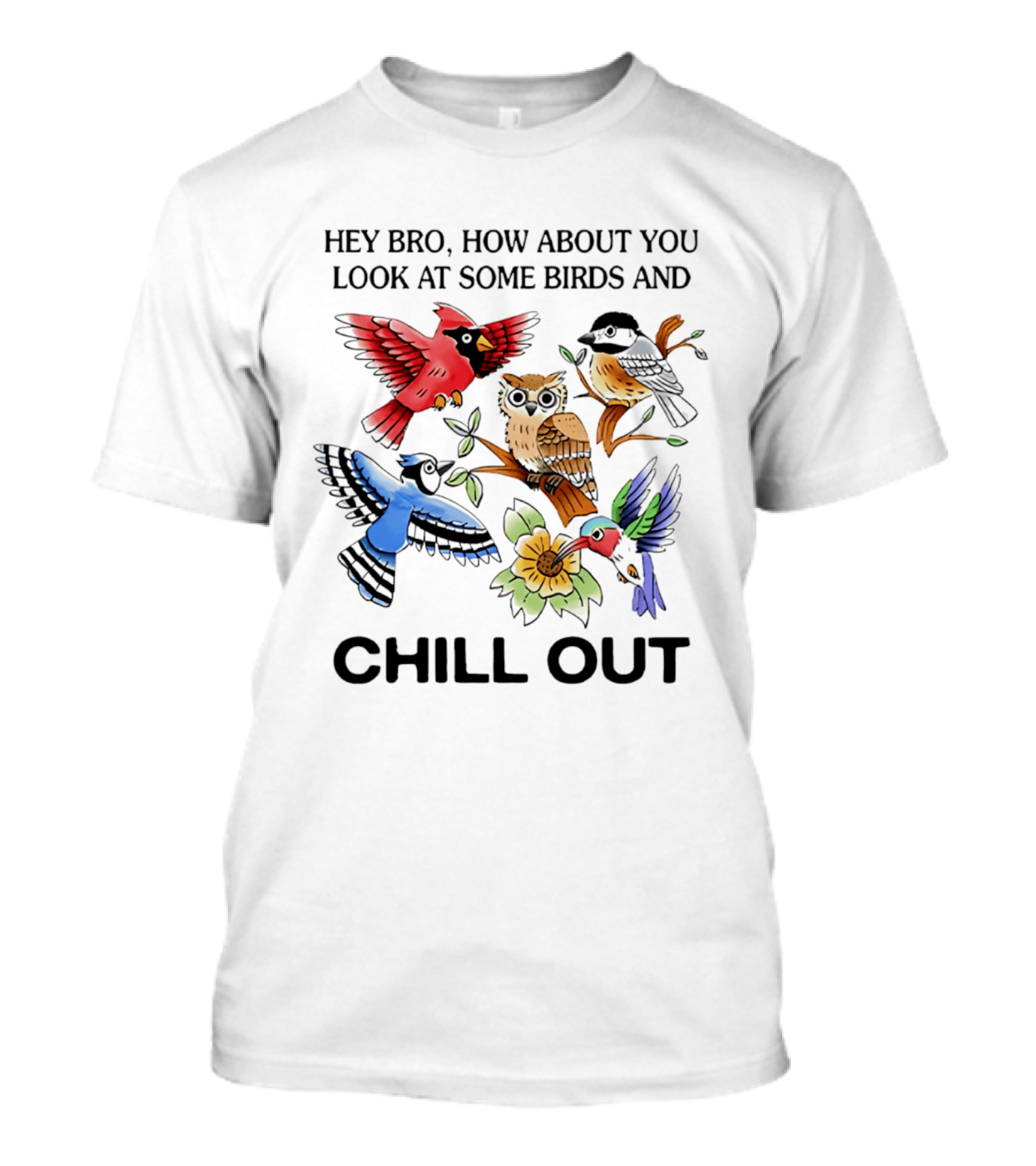 Hey Bro Look At Some Birds And Chill Out T-Shirt
