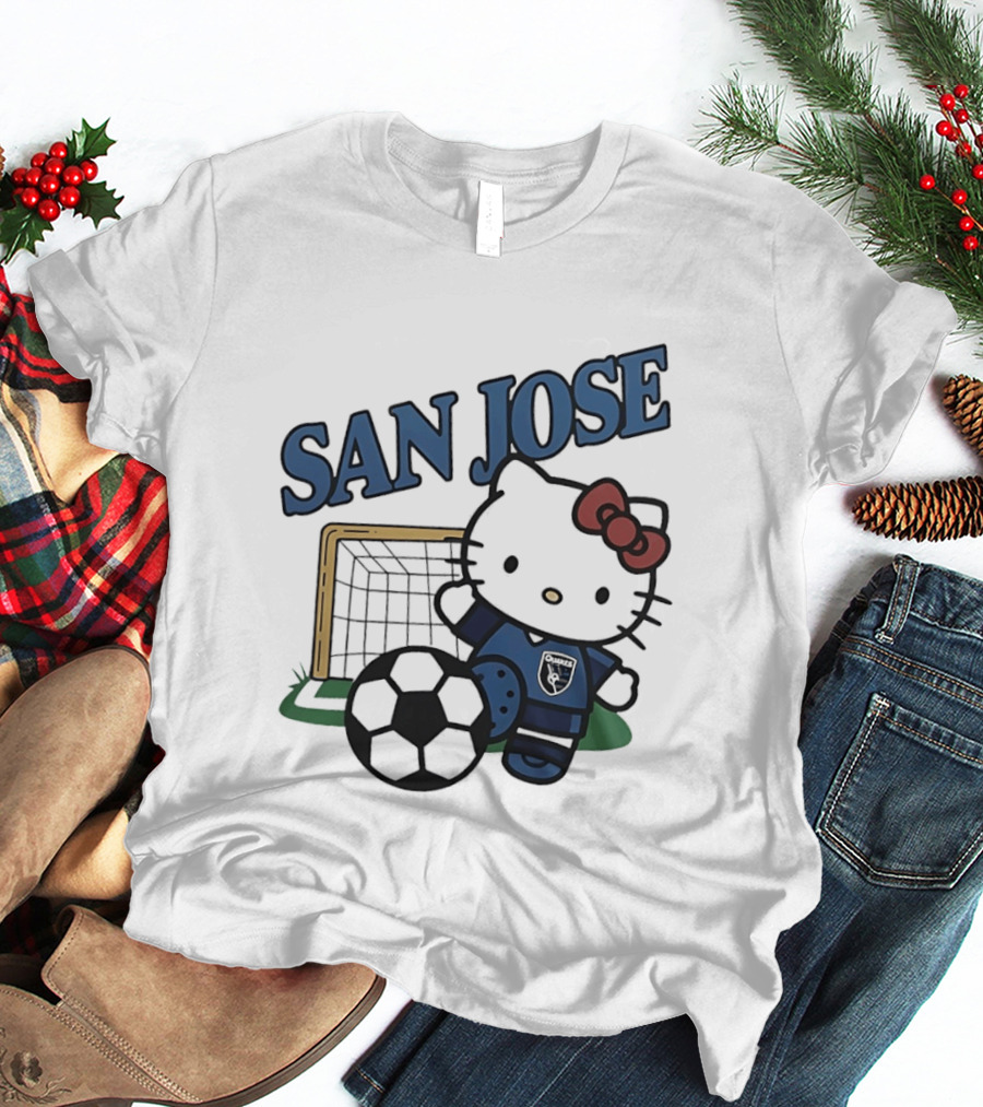 San Jose Earthquakes FC Hello Kitty Soccer Collaboration T-Shirt