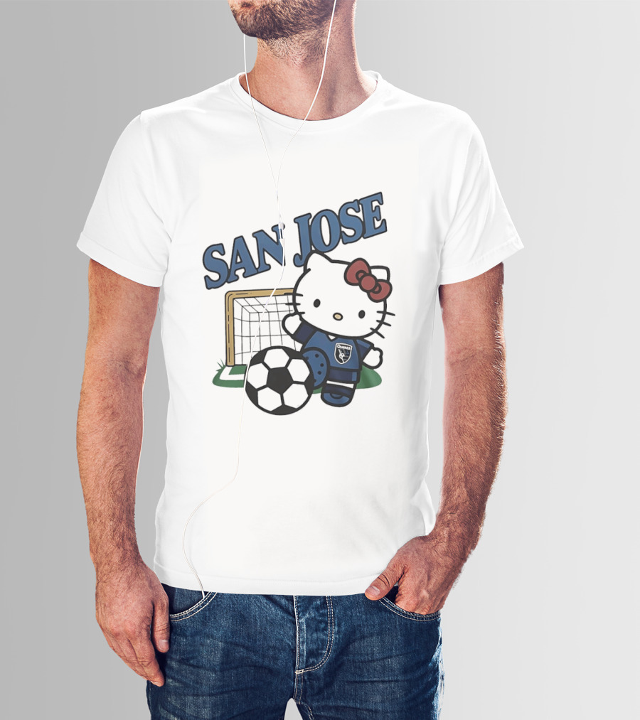 San Jose Earthquakes FC Hello Kitty Soccer Collaboration T-Shirt