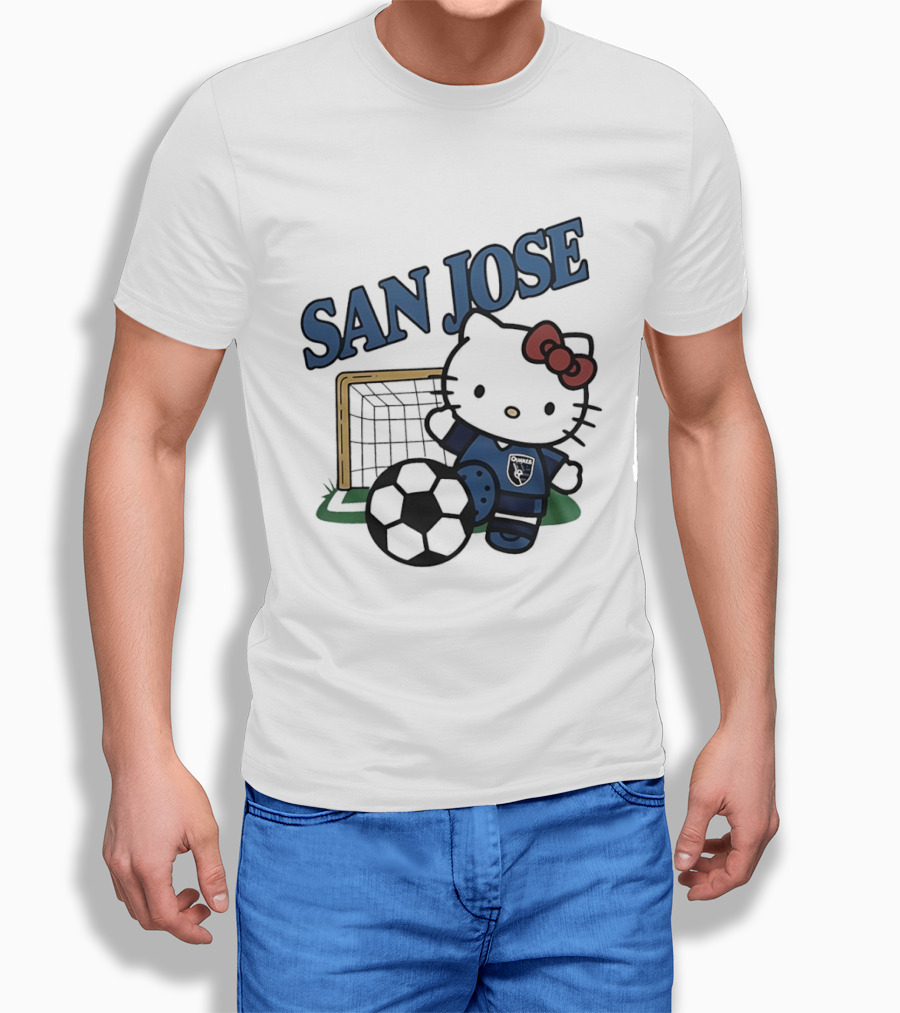 San Jose Earthquakes FC Hello Kitty Soccer Collaboration T-Shirt