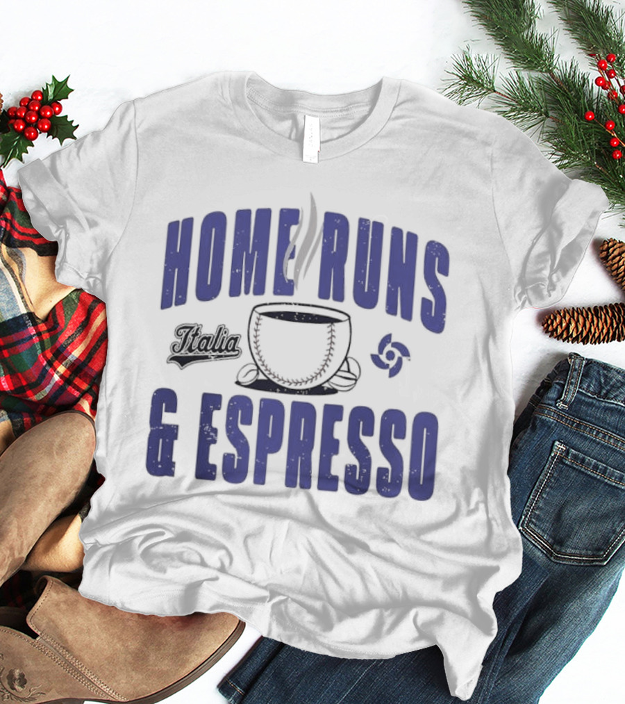 Italy Baseball Classic 2026 Home Runs & Espresso T-Shirt
