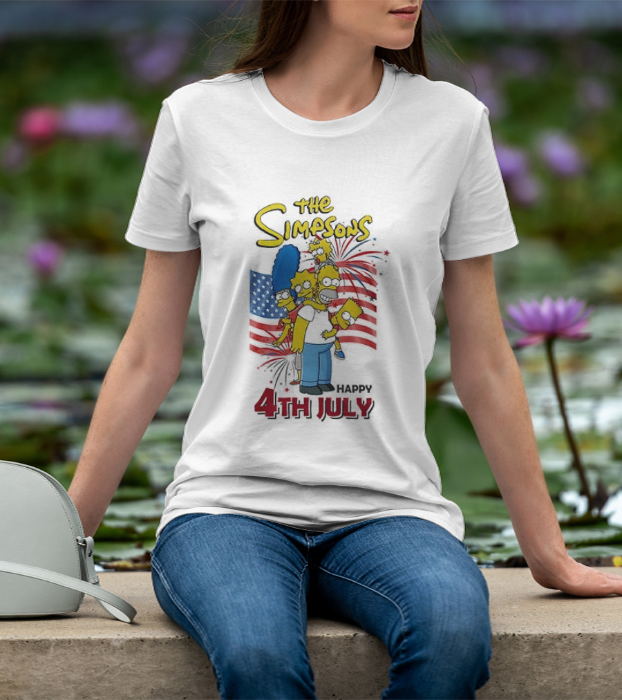 The Simpsons 4th July 250th USA Anniversary Celebration T-Shirt