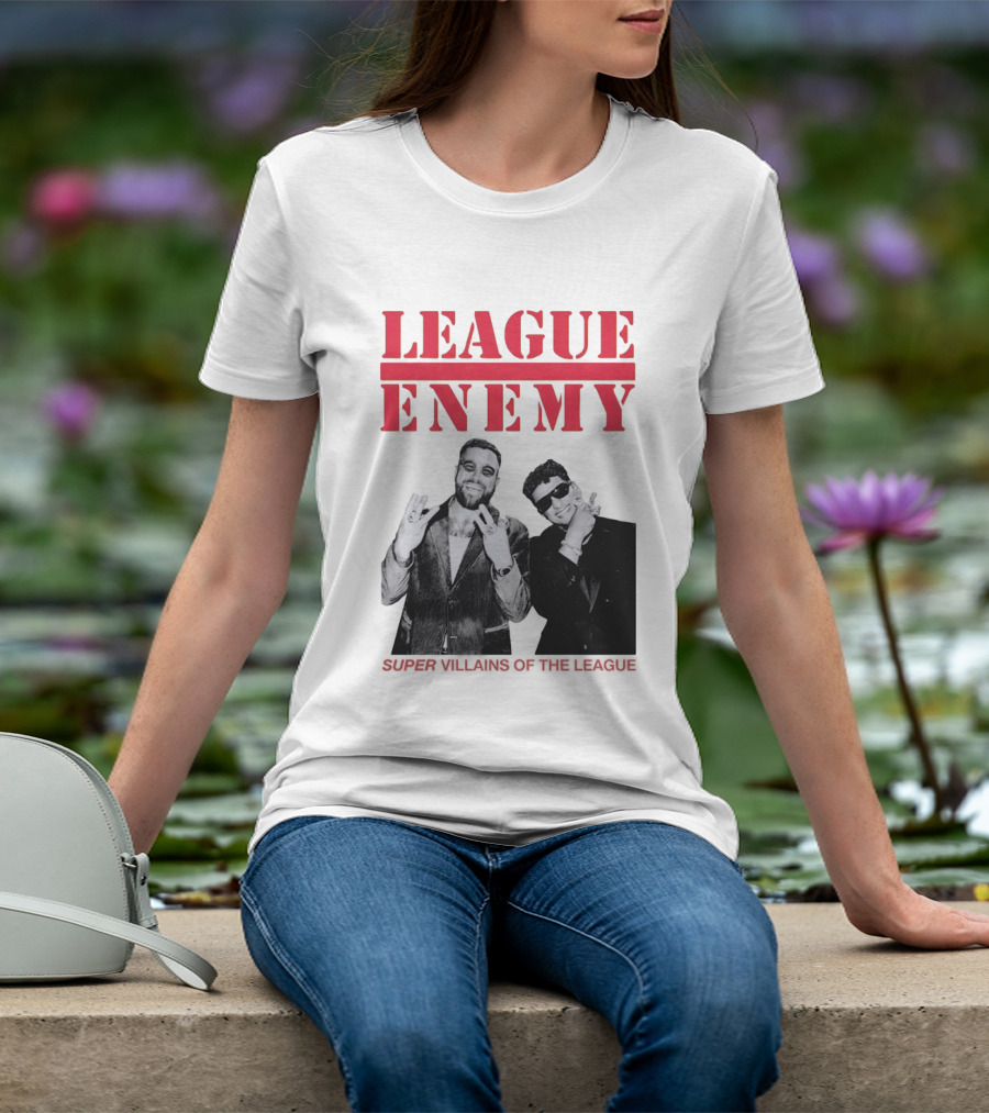 League Enemy Super Villains Of The League Patrick Mahomes Travis Kelce T-Shirt