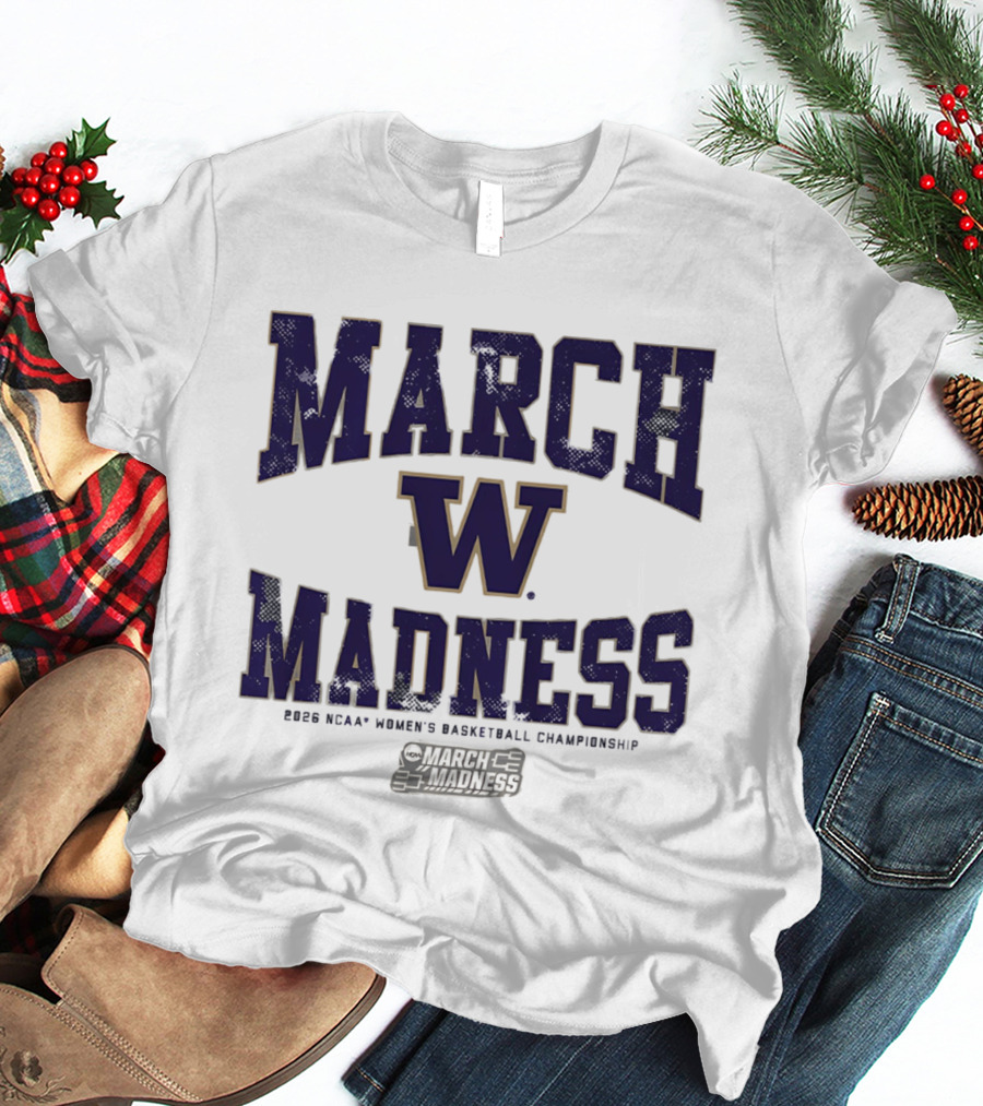 Washington Huskies 2026 NCAA Women's Basketball March Madness T-Shirt