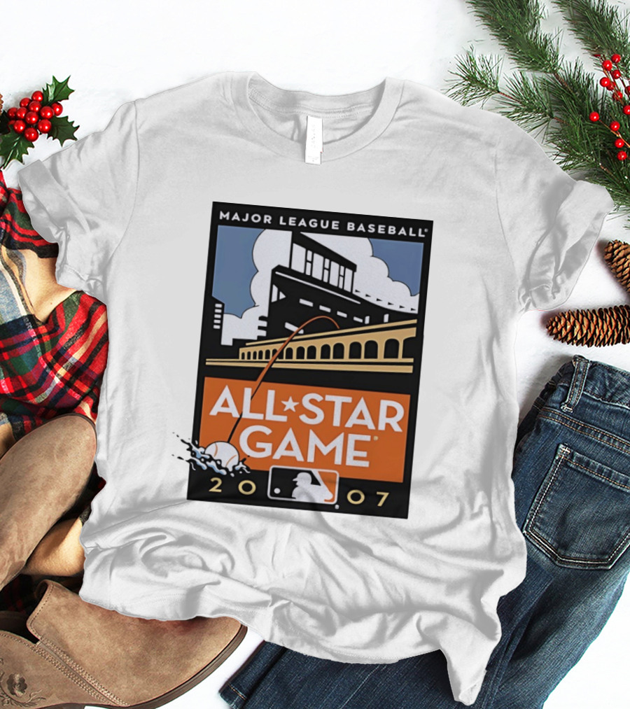 Major League Baseball All Star Game 2007 Stadium Illustrations T-Shirt