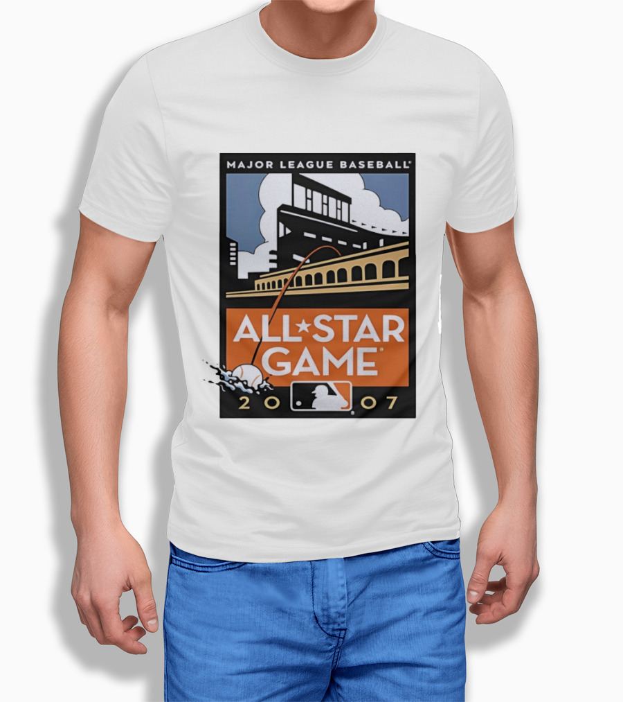 Major League Baseball All Star Game 2007 Stadium Illustrations T-Shirt