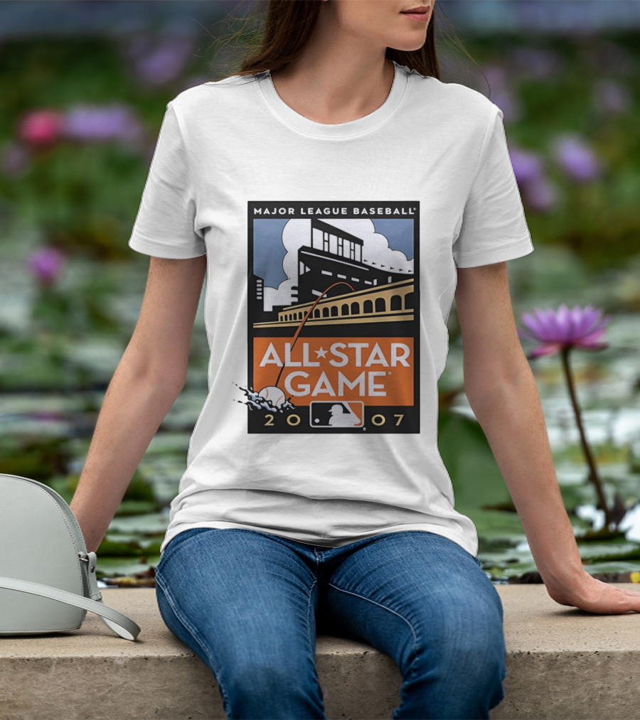 Major League Baseball All Star Game 2007 Stadium Illustrations T-Shirt