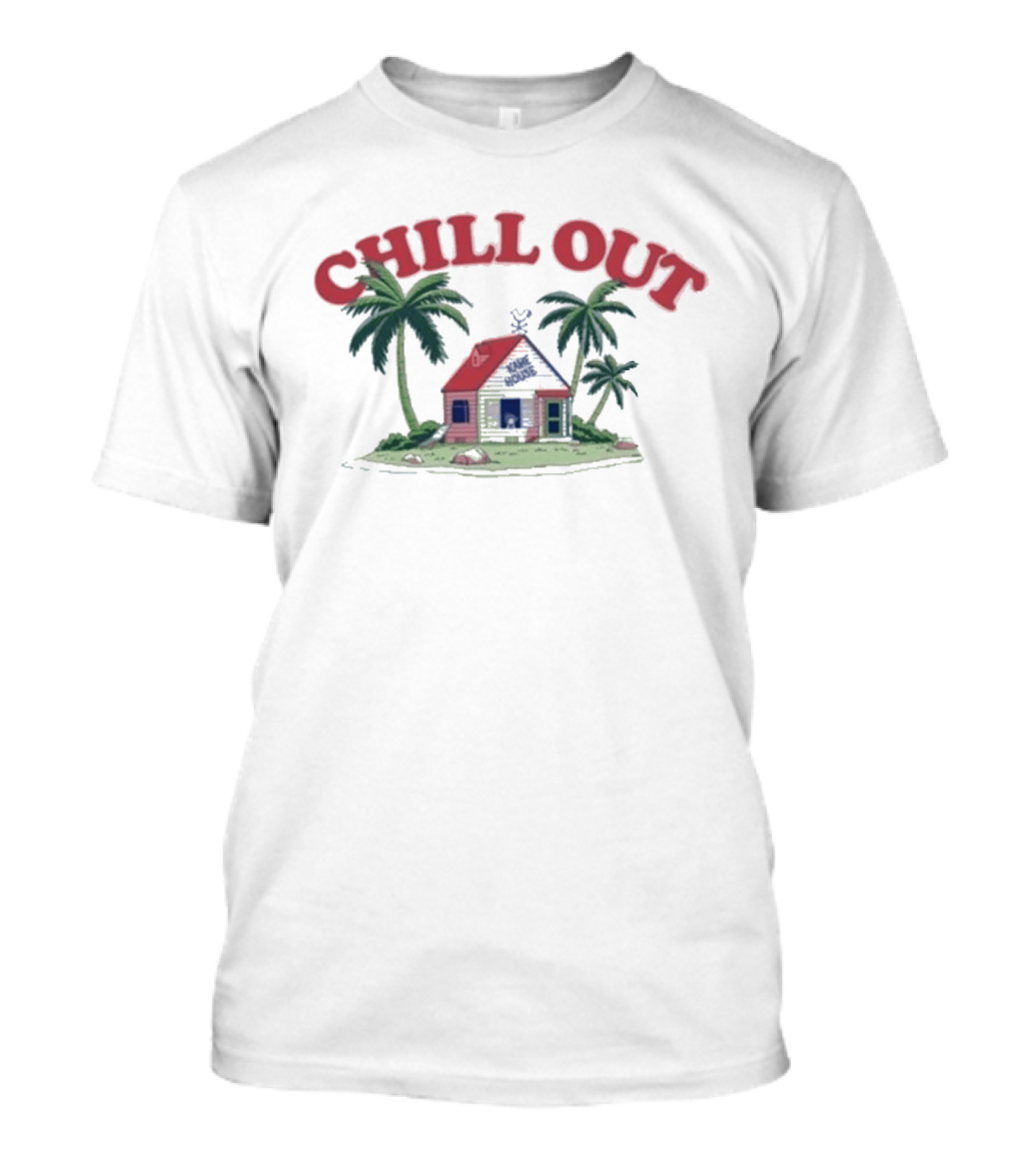 Dragon Ball Kame House Chill Out Master Roshi Relaxation Scene T-Shirt