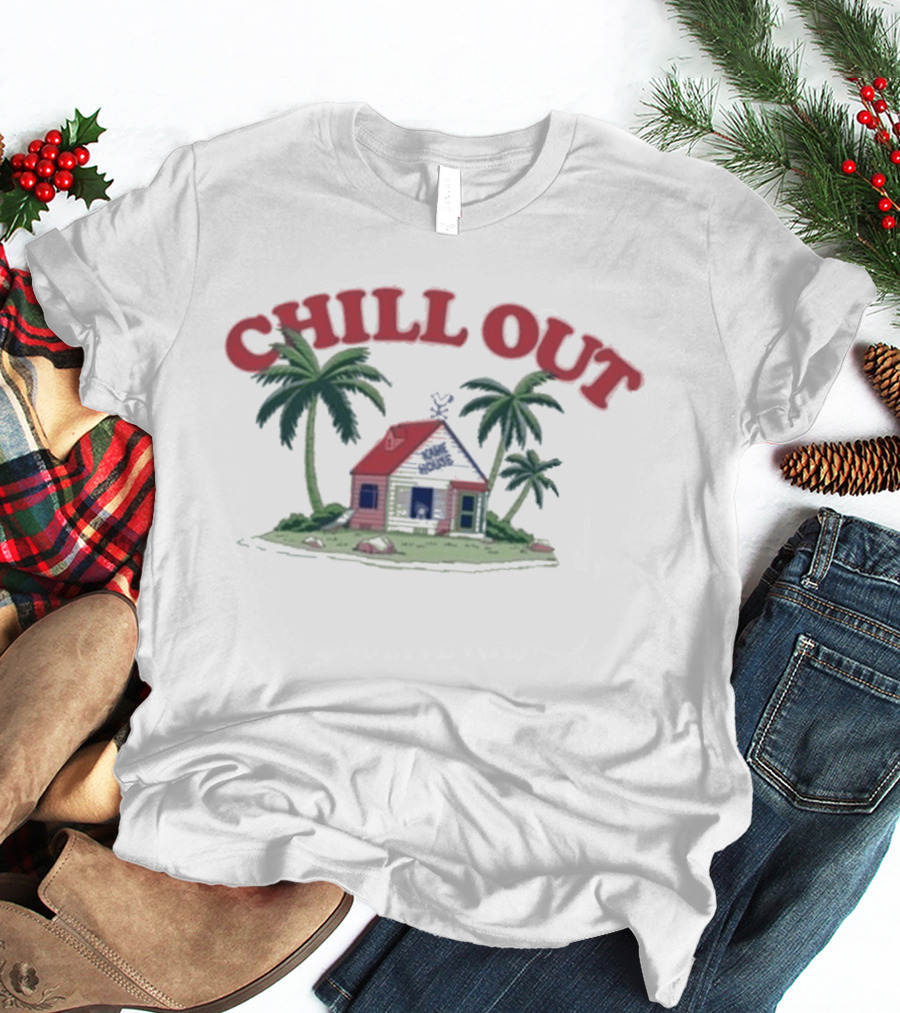 Dragon Ball Kame House Chill Out Master Roshi Relaxation Scene T-Shirt
