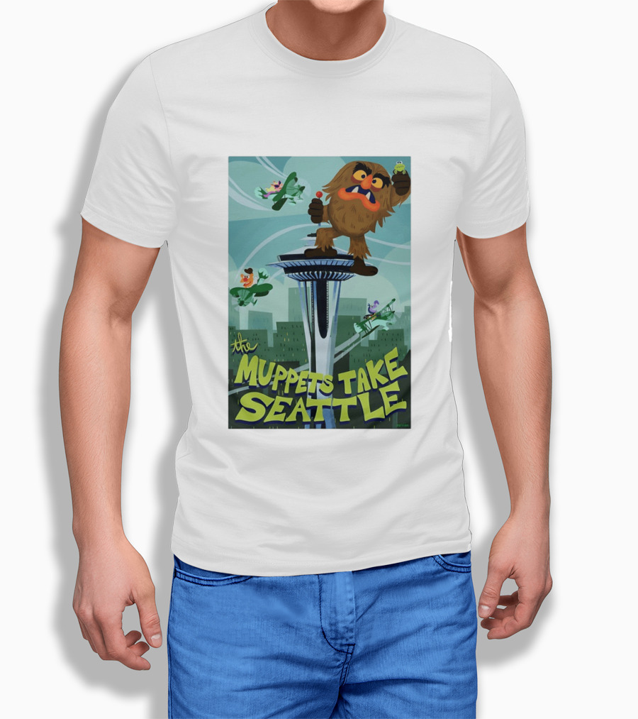 The Muppets Take Seattle Space Needle Adventure With Frog And Characters T-Shirt