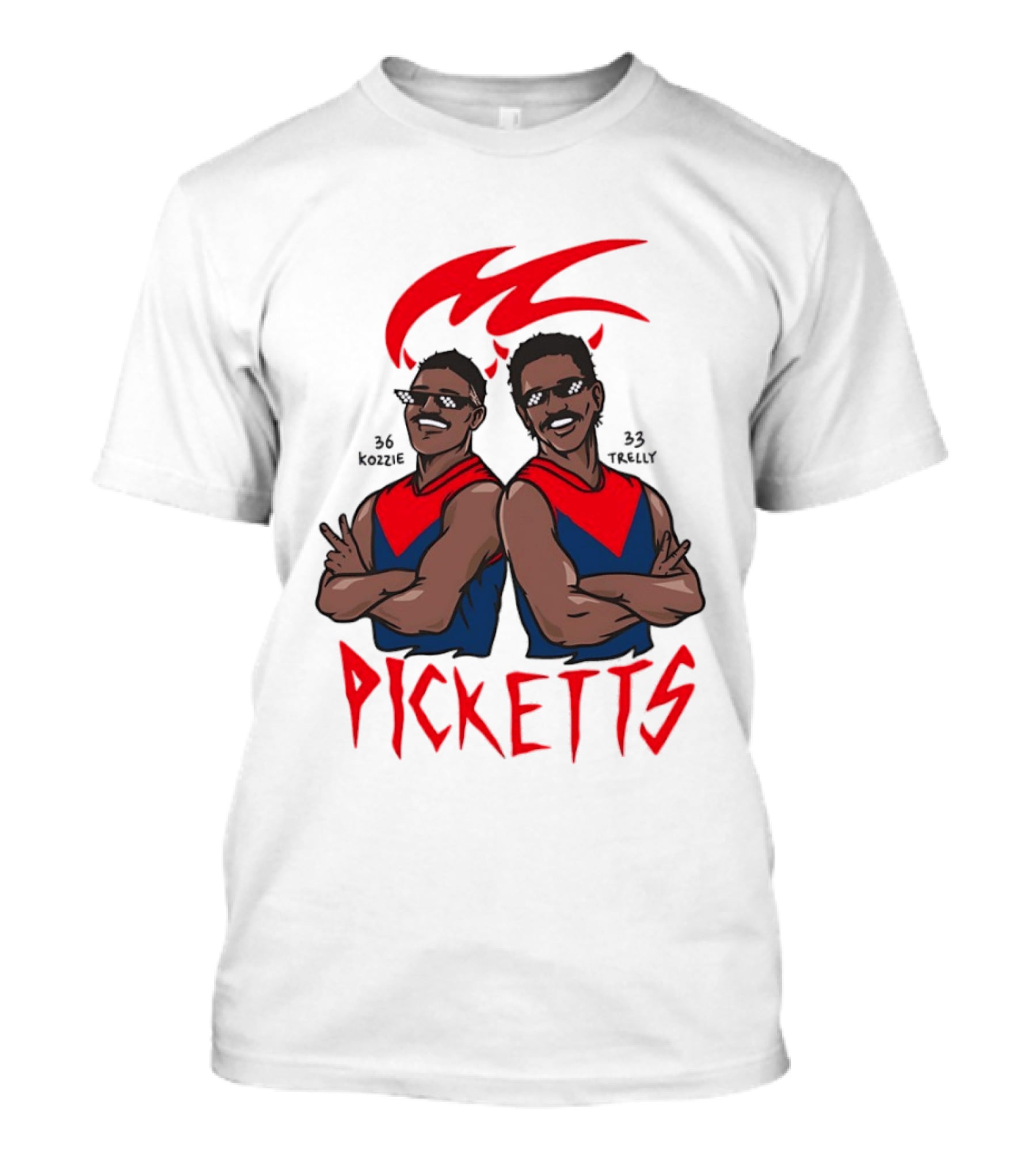 Melbourne Demons 36 Kozzie 33 Trelly Picketts AFL T-Shirt