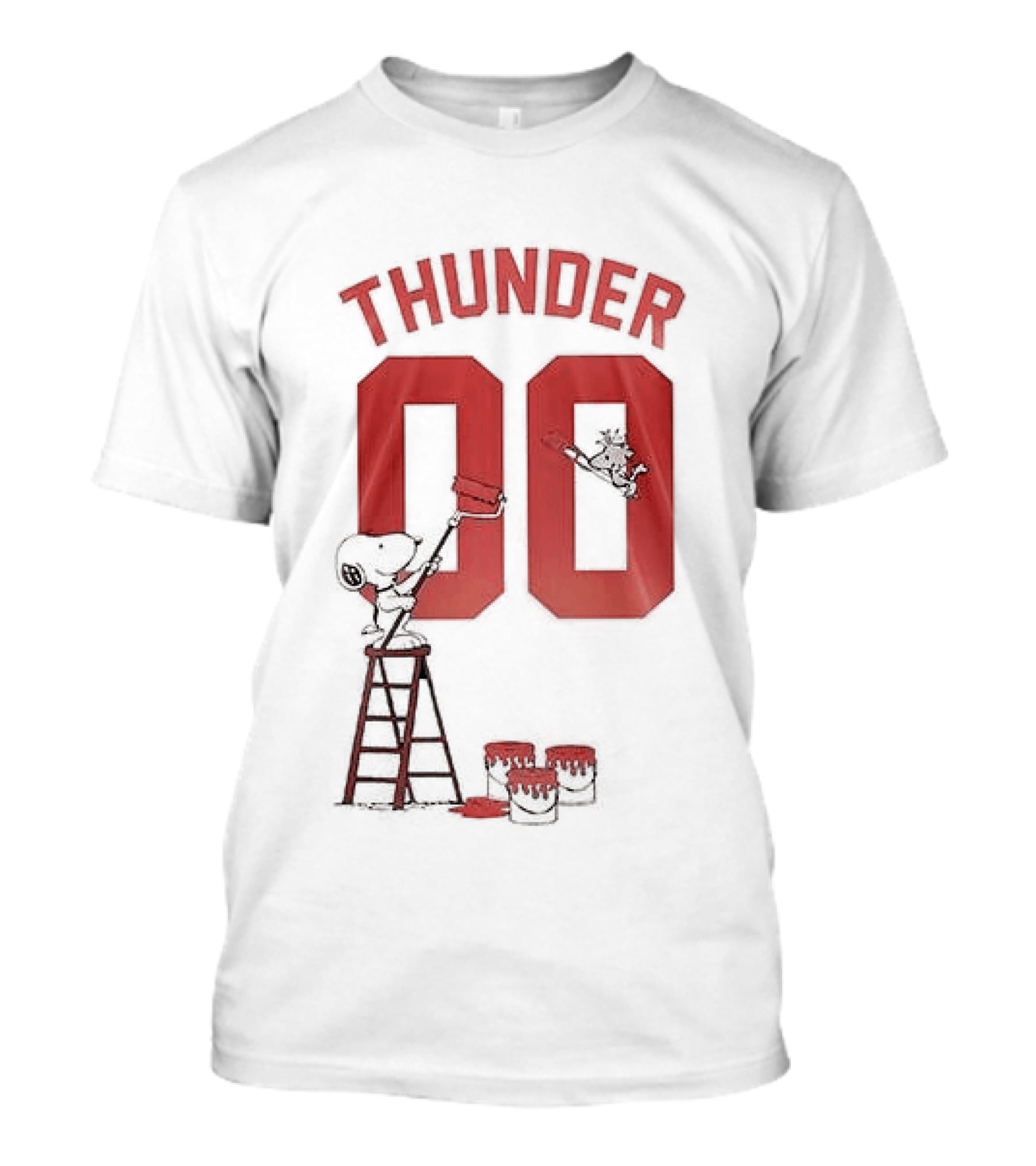 Thunder 00 Oklahoma City Snoopy Basketball Collaboration T-Shirt