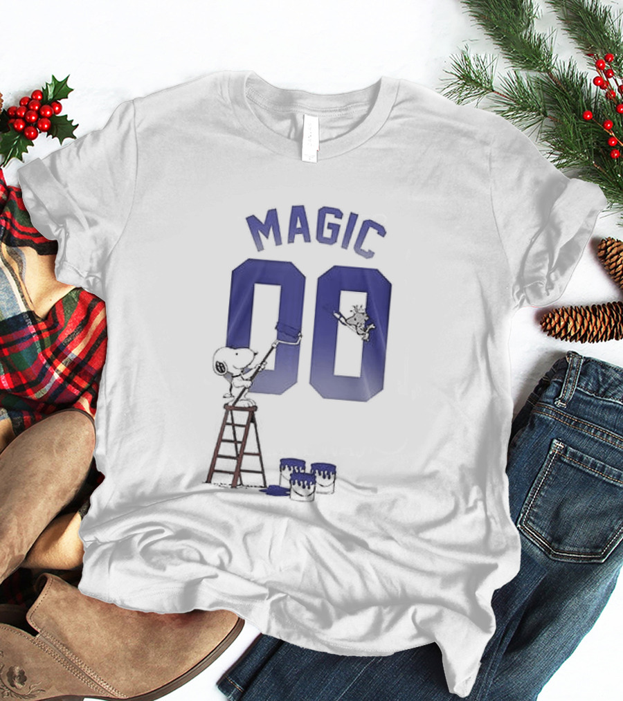 Orlando Magic Snoopy Shut Up And Dribble Magic 00 Basketball Collaboration T-Shirt