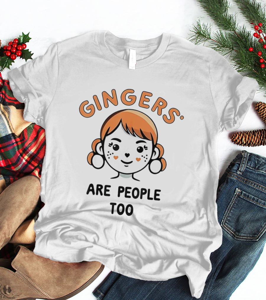 Gingers Are People Too Cartoon Face T-Shirt