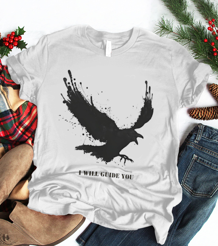 Raven I Will Guide You Splatter T-Shirt