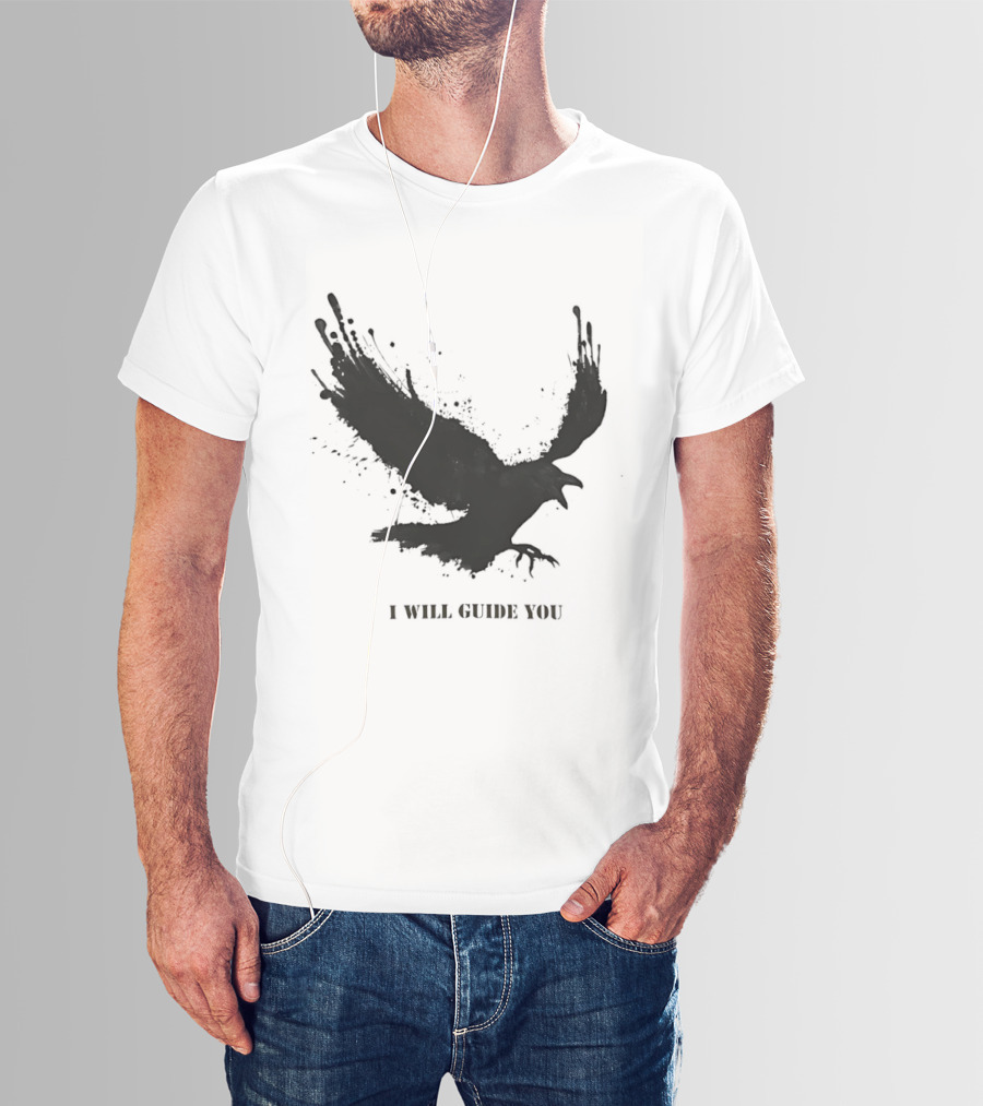 Raven I Will Guide You Splatter T-Shirt