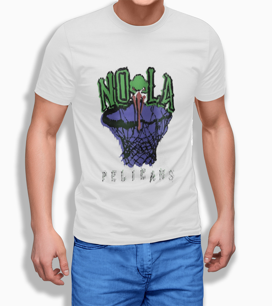 NOLA New Orleans Pelicans Basketball Hoop T-Shirt