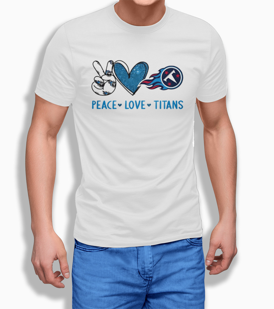 Peace Love Tennessee Titans Football Team T-Shirt