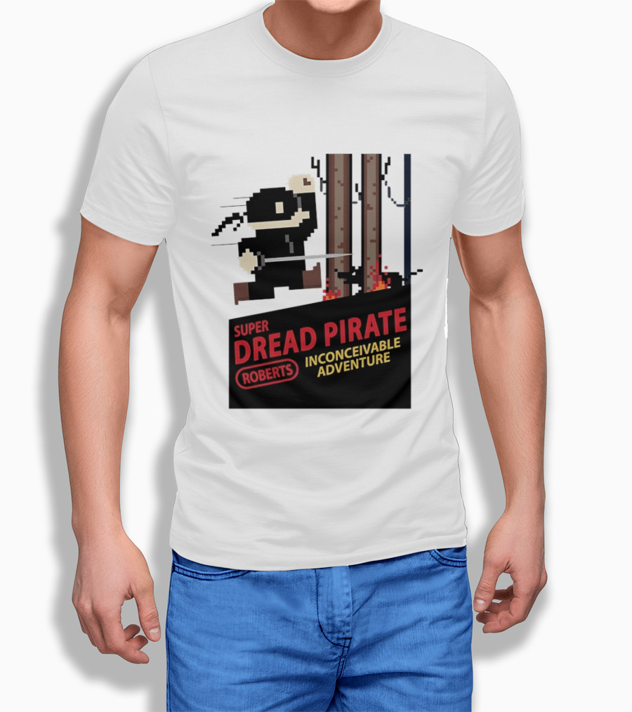 Super Dread Pirate Roberts Inconceivable Adventure The Princess Bride X Super Mario Bros Cartridge T-Shirt