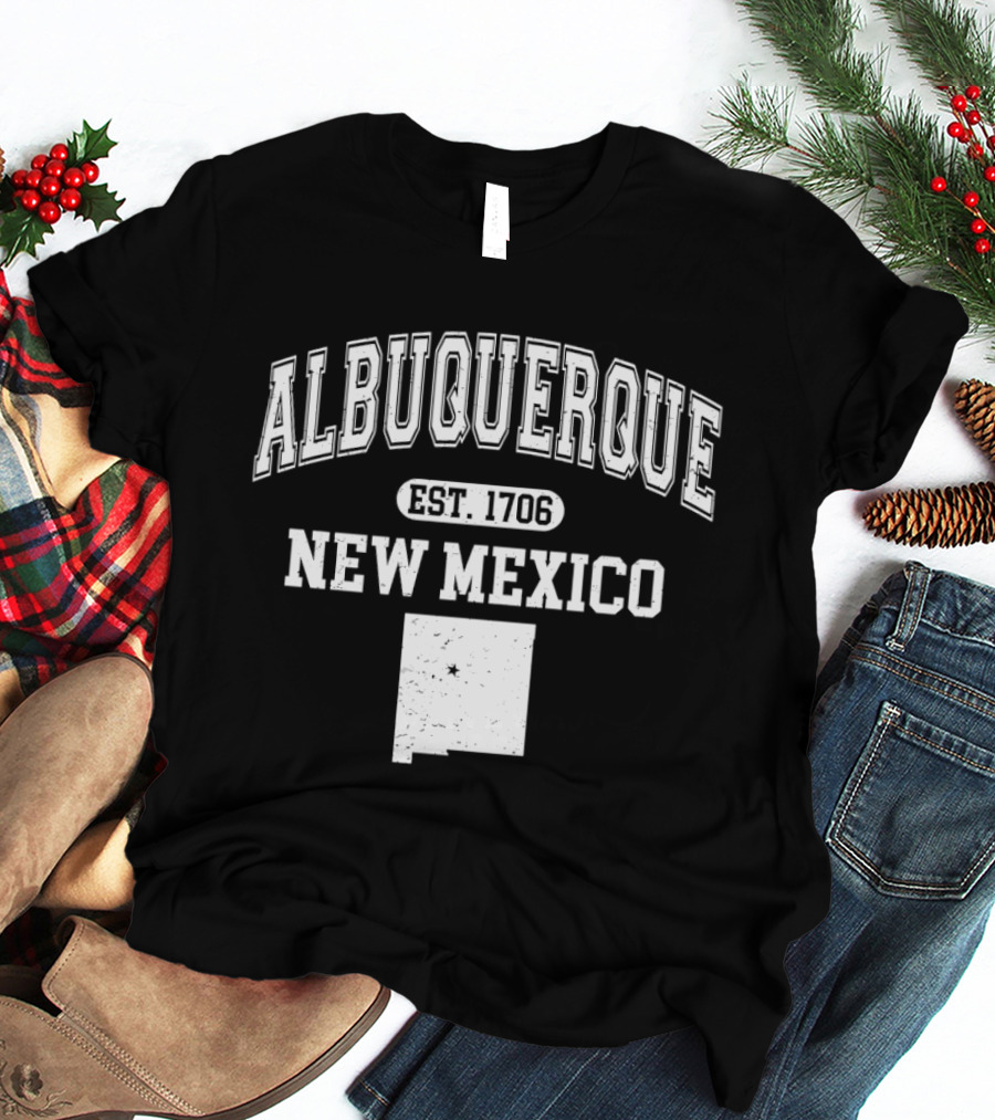 Albuquerque New Mexico Est 1706 Varsity T-Shirt