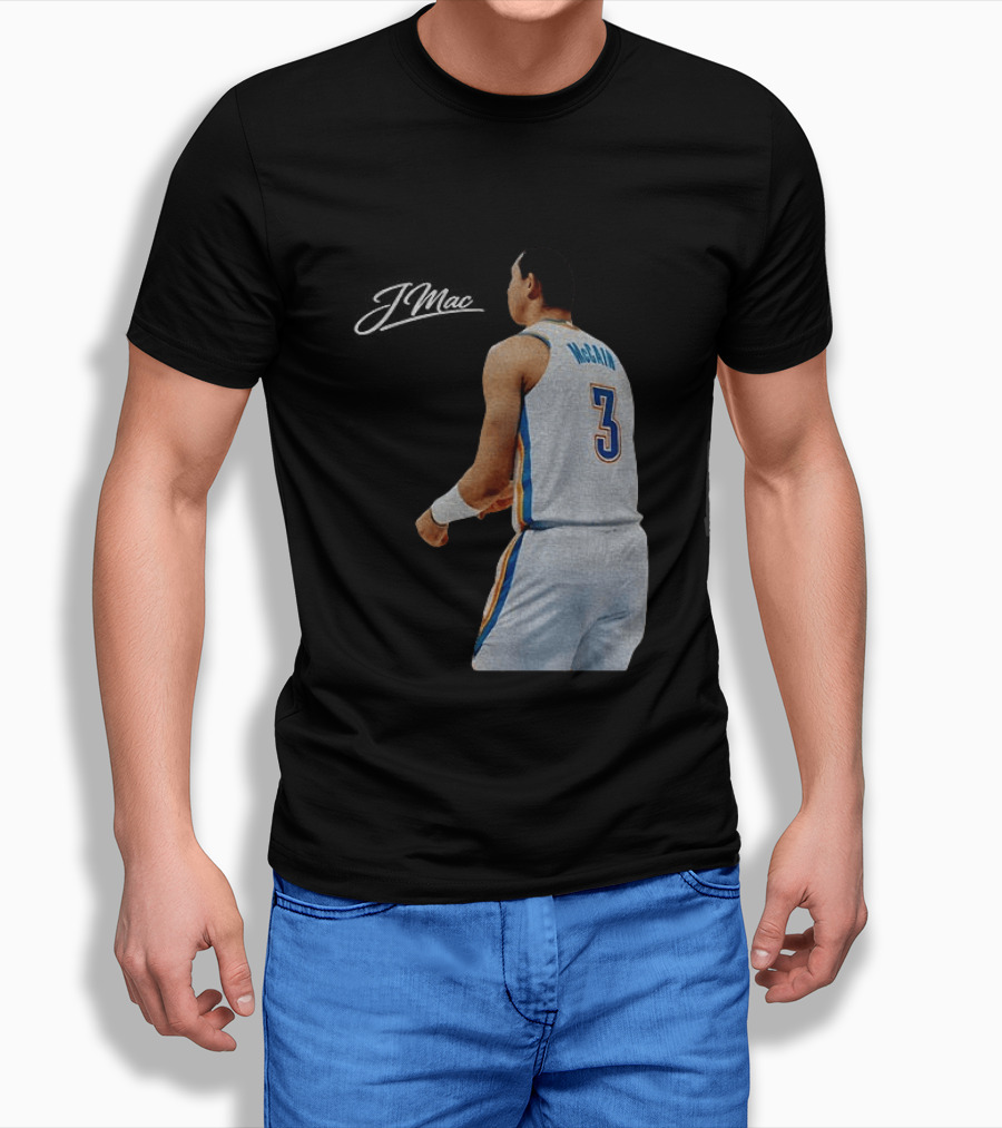 Jared McCain Oklahoma City Thunder Basketball NBA Number 3 Jersey T-Shirt