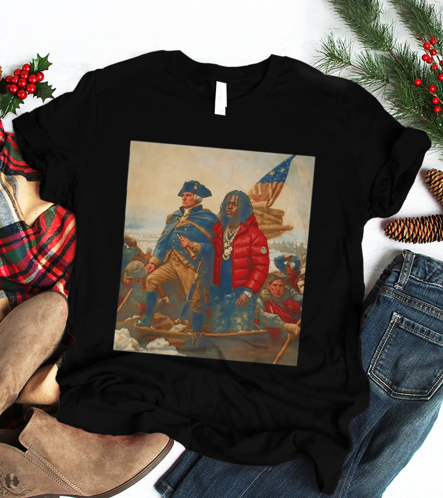 Washington Crossing The Delaware With Chief Keef Collaboration T-Shirt