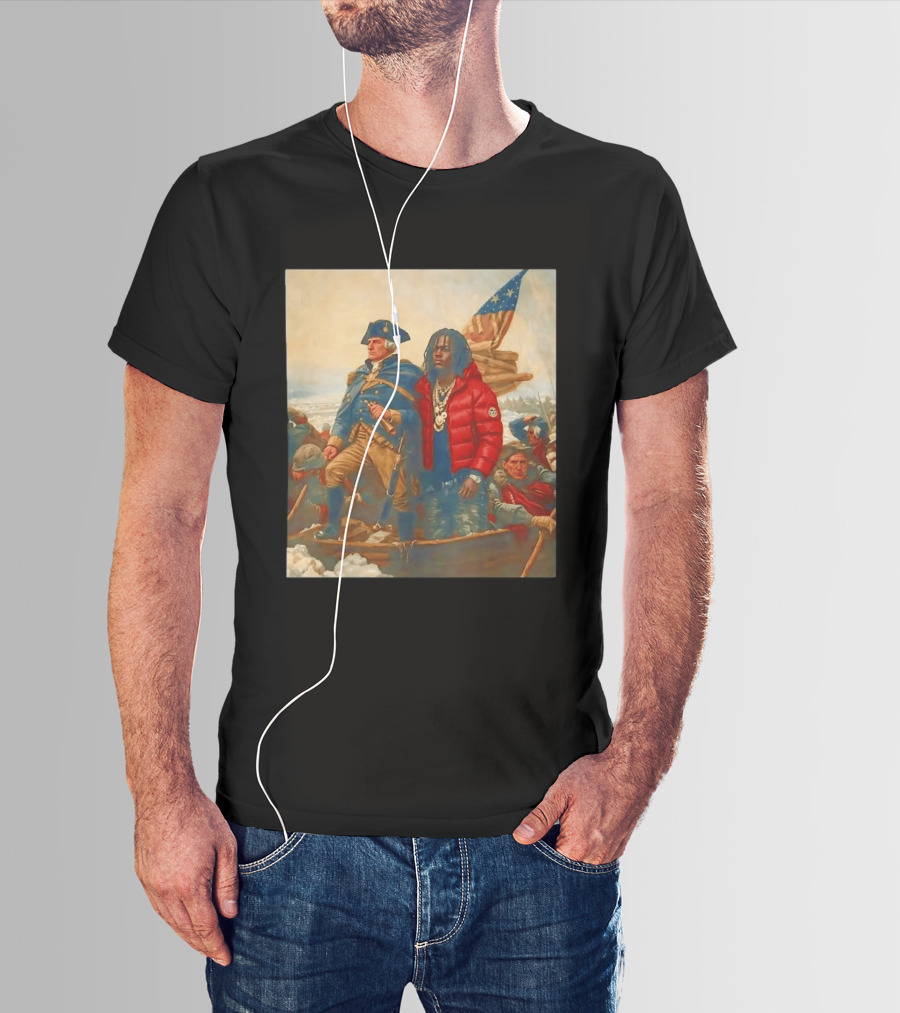 Washington Crossing The Delaware With Chief Keef Collaboration T-Shirt