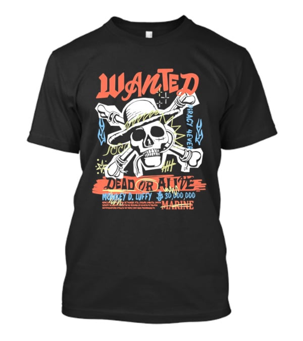 Wanted Monkey D. Luffy 30 000 000 Beli Dead Or Alive One Piece Season 2 Live Action T-Shirt